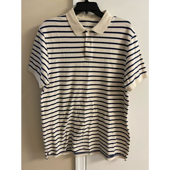 J Crew Mens Striped Slim Fit Pique Polo 